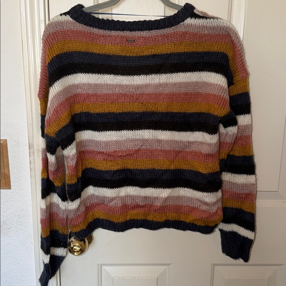 O'Neill Women's Striped Sweater - Black, Pink, Gold, Cream - Picture 2 of 5